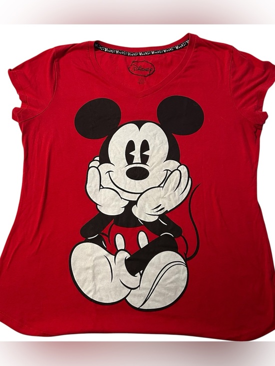 Disney Tops - Disney Red Tee with Classic Mickey Graphic
